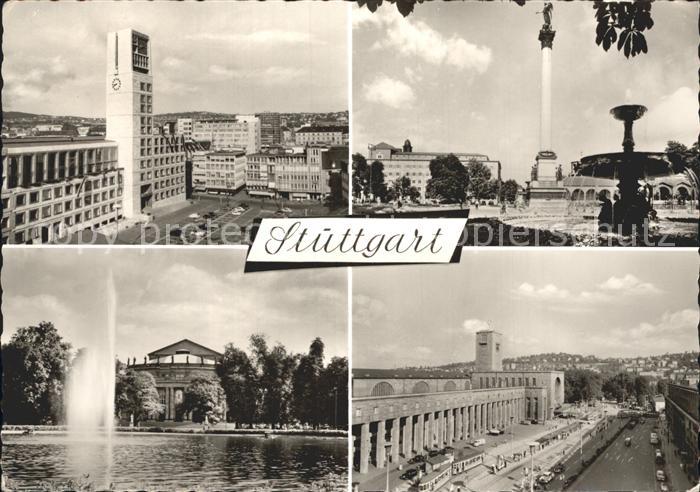 STUTTGART CITY Rathaus Schlossplatz Staatstheater Hauptbahnhof