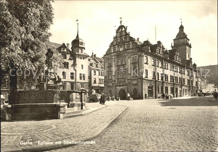 Gotha Thueringen Rathaus am Schellenbrunnen