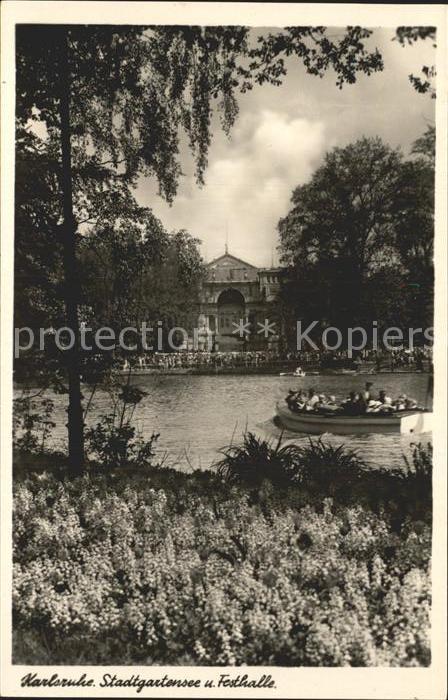 Karlsruhe Stadtgartensee und Festhalle