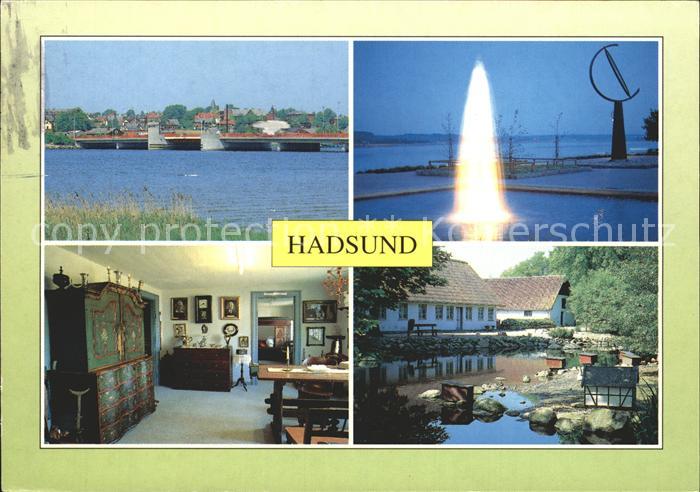 Hadsund Teilansichten Bruecke Fontaene Alte Moebel