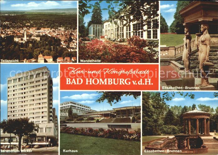 Bad Homburg Kurort Kongressstadt Wandelhalle Elisabethen Brunnen Kurhaus Sanator