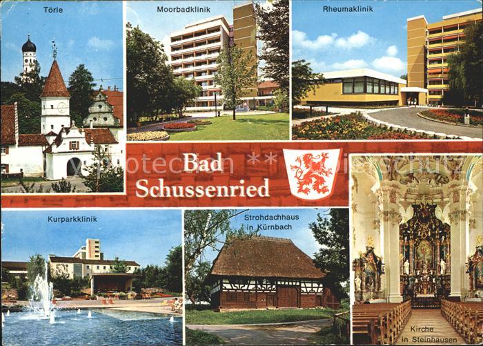 Bad Schussenried Toerle Kurkliniken Strohdachhaus Kuernbach Kirche Steinhausen O