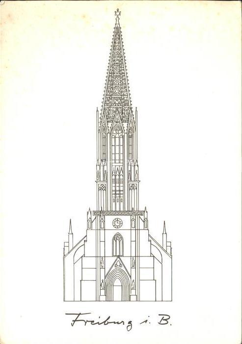 Freiburg Breisgau Muenster Zeichnung Kuratorium Kinderhilfswerk der Bruderschaft