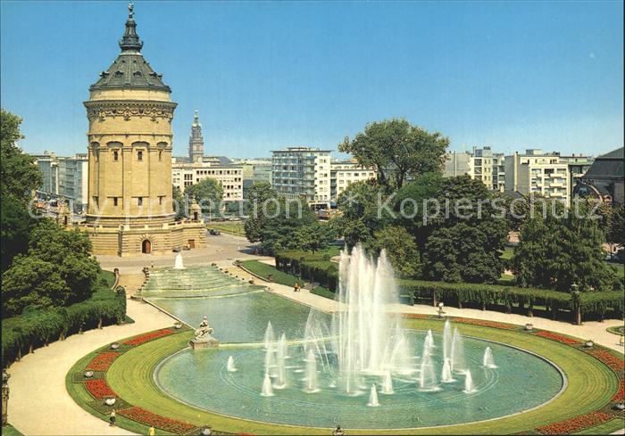 MANNHEIM BW Wasserturm Fontaene