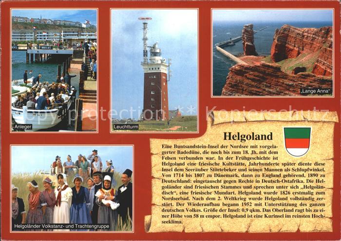 HELGOLAND Insel Schleswig-Holstein Anleger Leuchtturm Volkstanz Trachtengruppe L