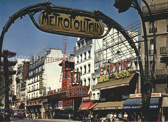 Paris Moulin Rouge Metropolitain