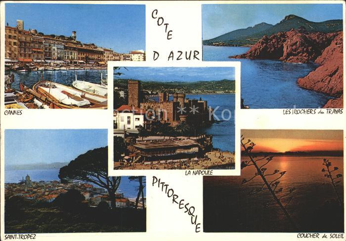 Cannes Alpes-Maritimes Saint Tropez La Napoule Les Rochers du Trayas Coucher de