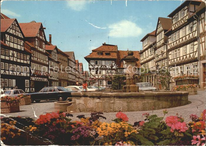 Allendorf Bad Sooden Marktplatz Brunnen Fachwerkhaeuser