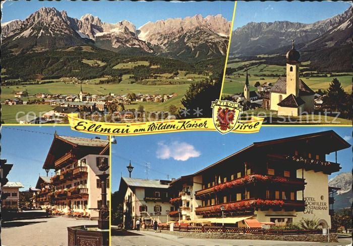Ellmau Tirol Panorama Wilder Kaiser Kirche Hotel