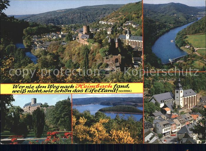 Heimbach Eifel Panorama Luftkurort Burg Rur Kirche See