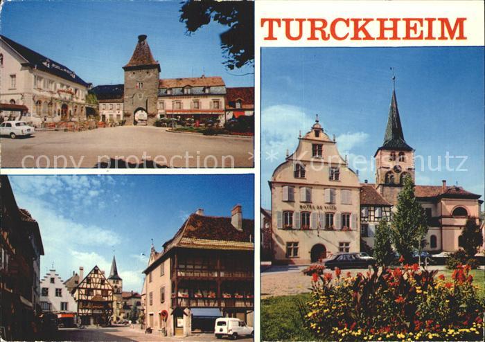 Turckheim Haut Rhin Tor Innenstadt Rathaus Kirche