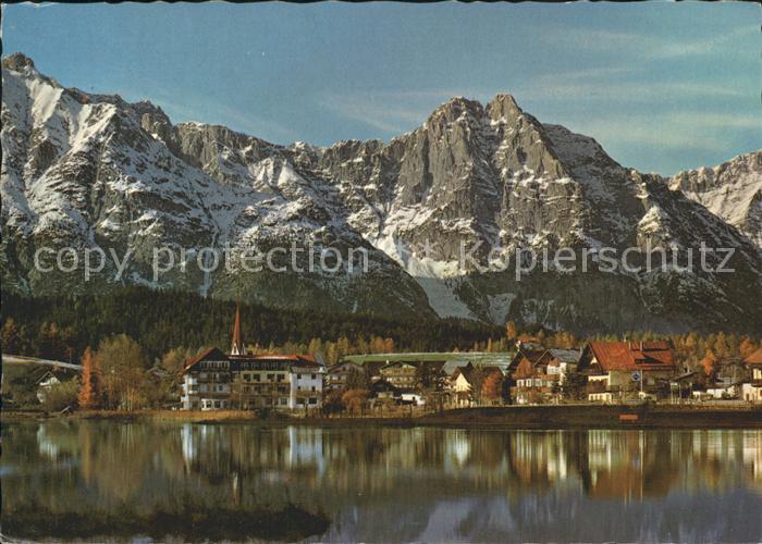 Seefeld Tirol Ansicht vom See aus Wettersteingebirge