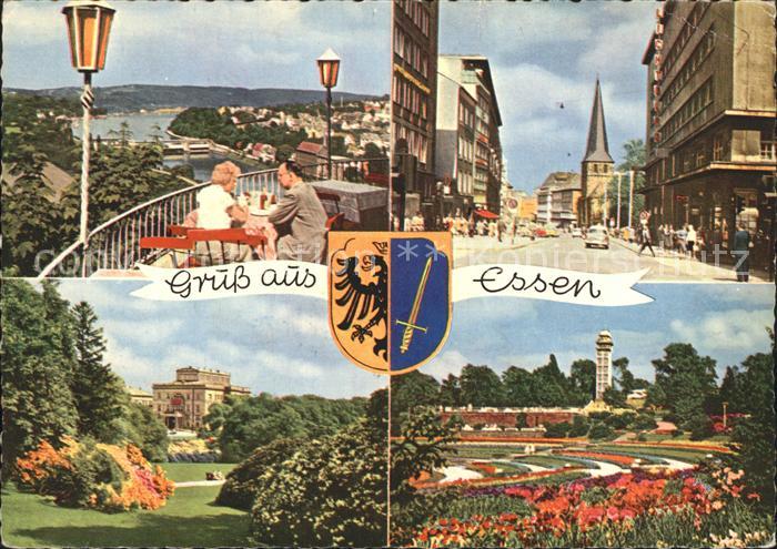 Essen Ruhr Baldeneysee Kettwiger Strasse Kirche Villa Huegel Grugapark Wappen