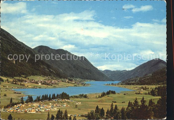 Weissensee Kaernten Campingplatz Alpenpanorama