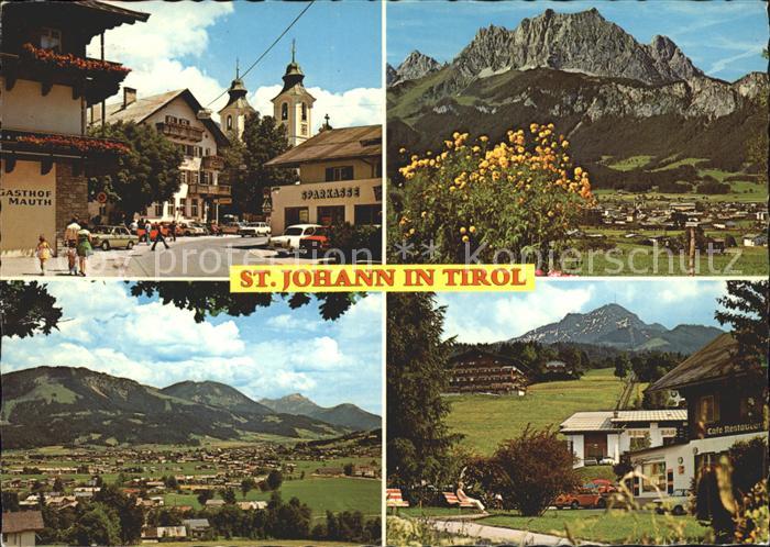 St Johann Tirol Hauptplatz Kirche Wilder Kaiser Kalkstein Steinberge Bergbahn Ki