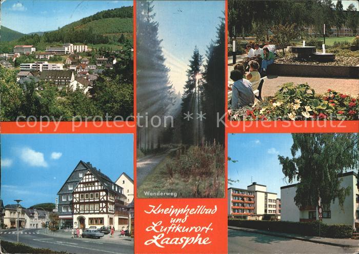 Laasphe Bad Teilansichten Kneippheilbad Park Luftkurort Wanderweg