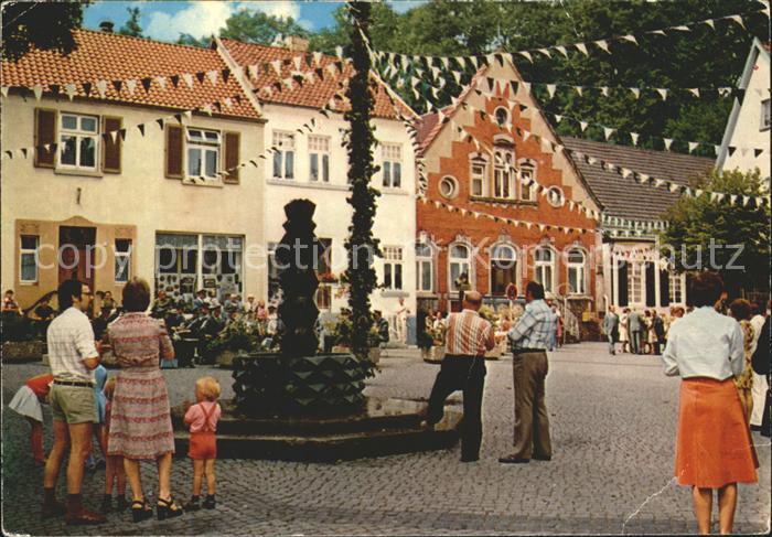 Tecklenburg Steinfurt NRW Marktplatz Brunnen Fest Teutoburger Wald