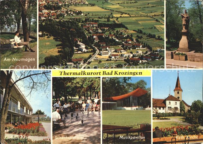 Bad Krozingen Am Neumagen Denkmal Statue Kirche Musikpavillon Bodenschach Kurhau