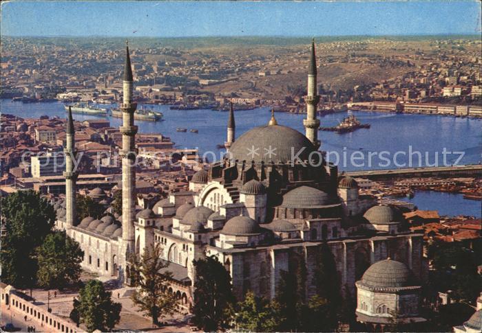 Istanbul Constantinopel Sueleymaniye Moschee Ansicht vom Goldenen Horn