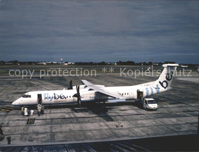 Flugzeuge Zivil Flybe Dash 8 G-JEDM Guernsey Airport