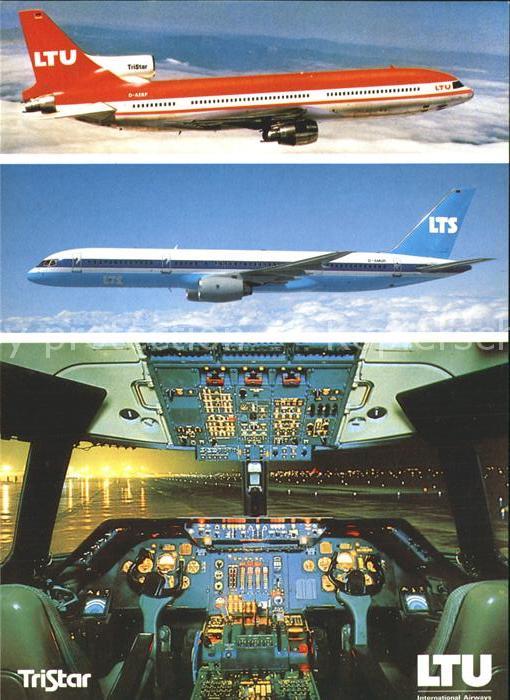Flugzeuge Zivil LTU TriStar L-1011-1 LTS Boeing 757-200 Cockpit