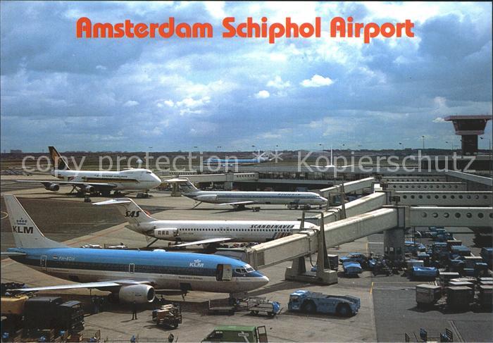 Flughafen Airport Aeroporto Amsterdam Schiphol Flugzeuge KLM SAS