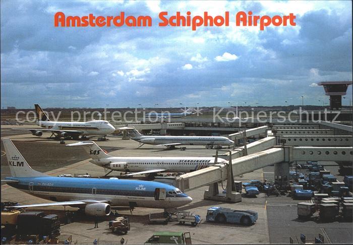 Flughafen Airport Aeroporto Amsterdam Schiphol Flugzeuge KLM SAS
