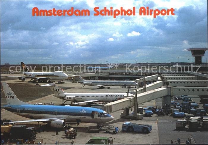 Flughafen Airport Aeroporto Amsterdam Schiphol Flugzeuge KLM SAS