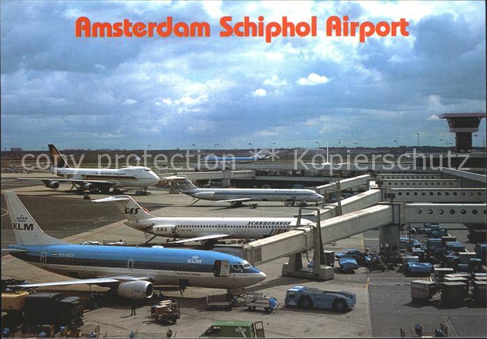 Flughafen Airport Aeroporto Amsterdam Schiphol Flugzeuge KLM SAS