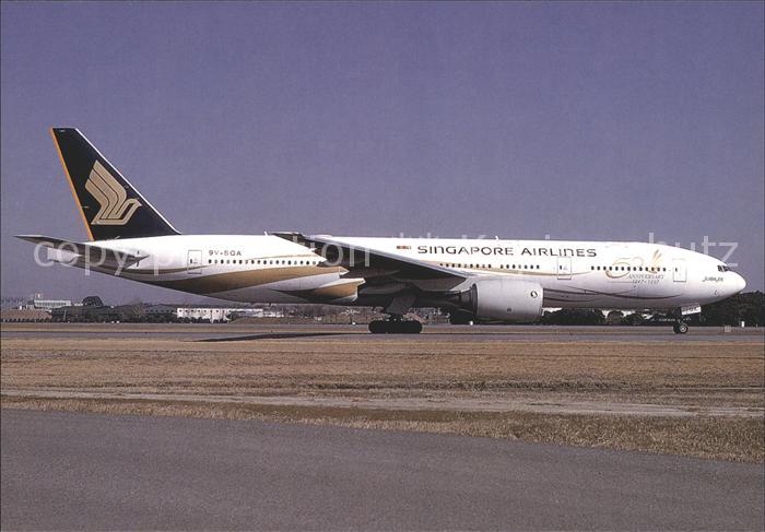 Flugzeuge Zivil Singapore Airlines 50th Anniversary jubilee colours Boeing 777-2