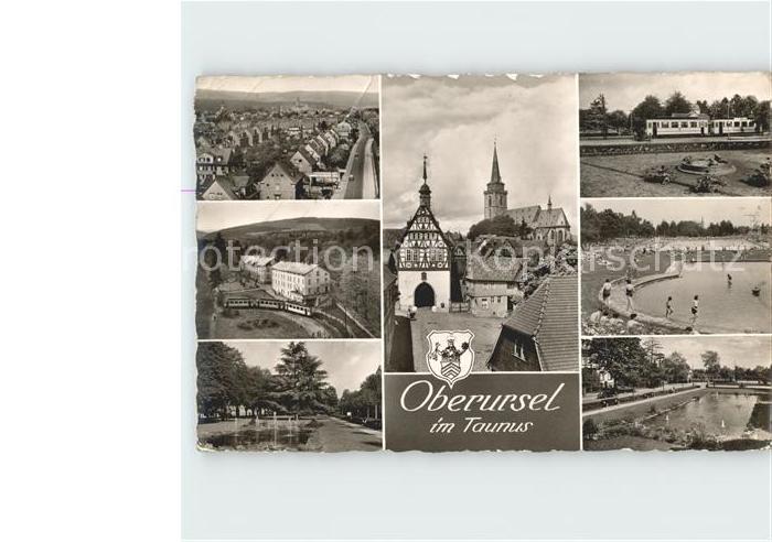 Oberursel Taunus Stadtblick Bahn Kirche Schwimmbad