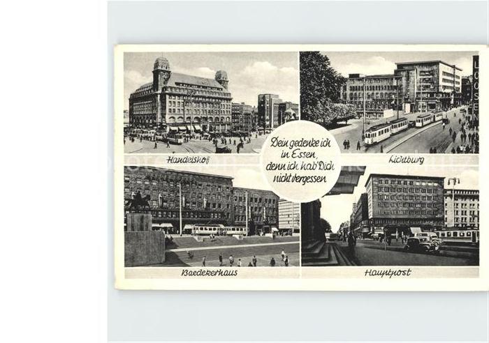 Essen Ruhr Handelshof Lichtburg Baedekerhaus Hauptpost
