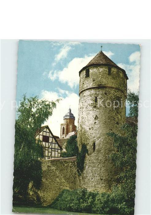 Homberg Efze Fachwerkhaus Partie an der Stadtmauer