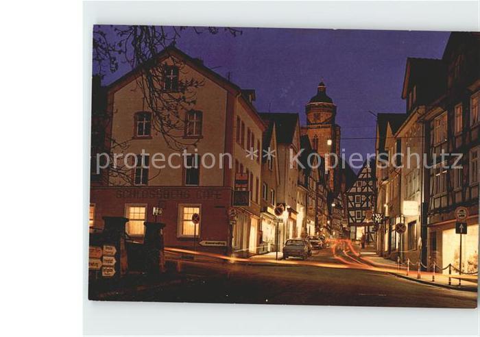 Homberg Efze Strassenpartei bei Nacht