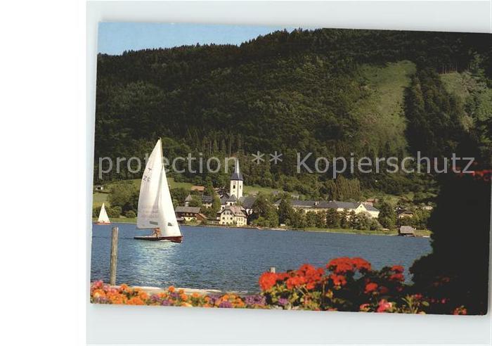 Ossiach Teilansicht Segelboot