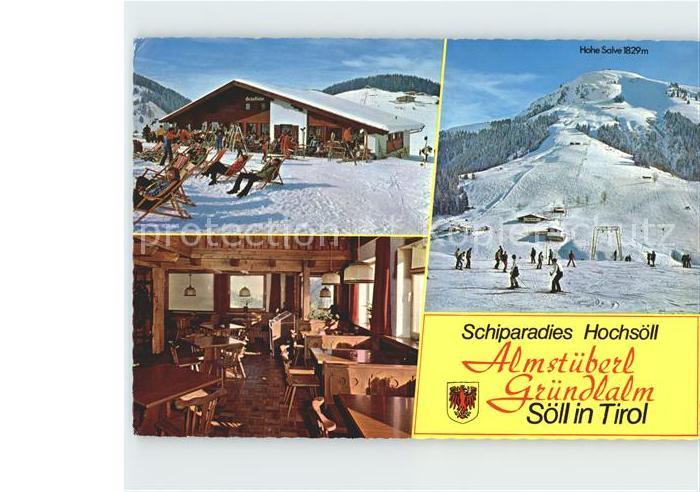 Soell Tirol Almstueberl Gruendlalm Gaststube Skiparadies Hochsoell