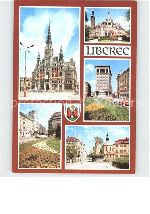 Liberec Radnice Severoceske muzeum Kavarna Nisa Gottwaldovo namesti Zamek