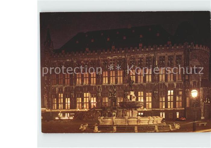 Aachen Rathaus bei Nacht