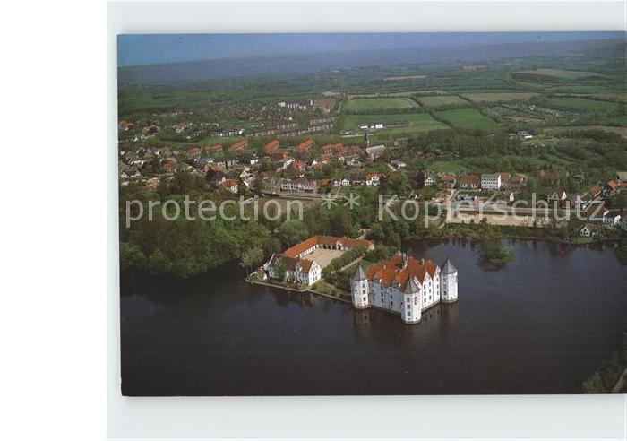 Gluecksburg Ostseebad Stadt und Schloss Fliegeraufnahme