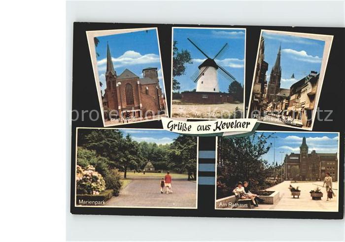 Kevelaer Pfarrkirche Windmuehle Hauptstrasse Basilika Marienpark Rathaus