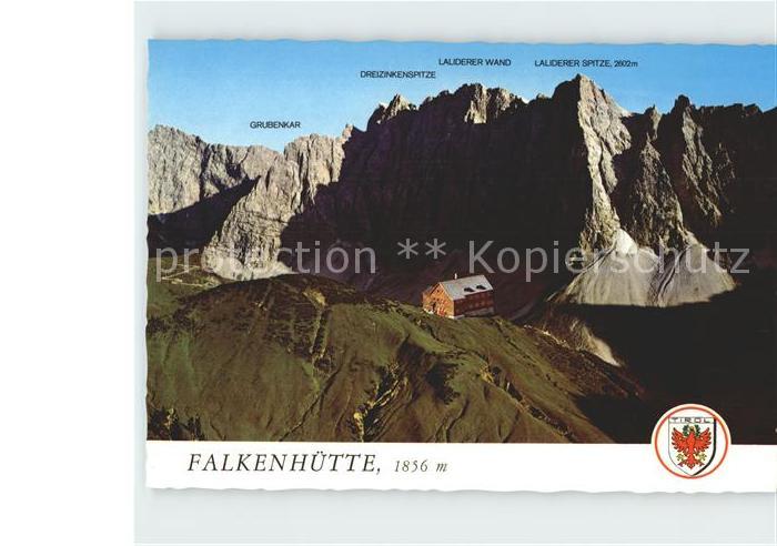 Hinterriss Tirol Falkenhuette Adolf Sotier Haus mit Karwendel Fliegeraufnahme