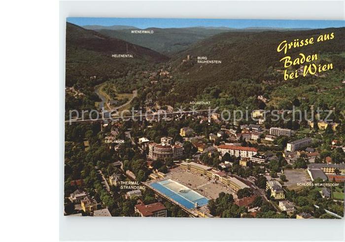 Baden Wien Fliegeraufnahme