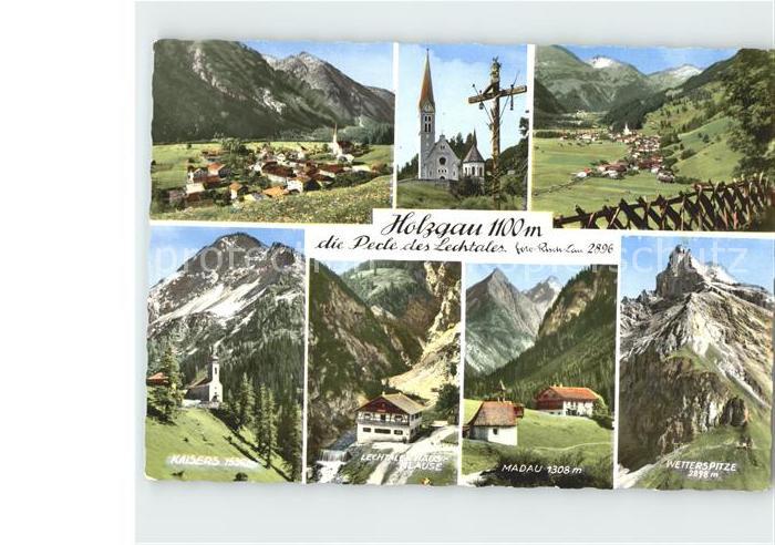 Holzgau Total Kirche Kreuz Kaisers Lechtalerhaus Klause Madau Wetterspitze