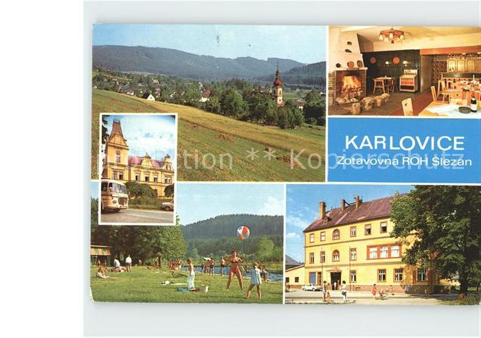 Karlovice Panorama Liegewiese Freibad Zotavovna ROH SLEZAN