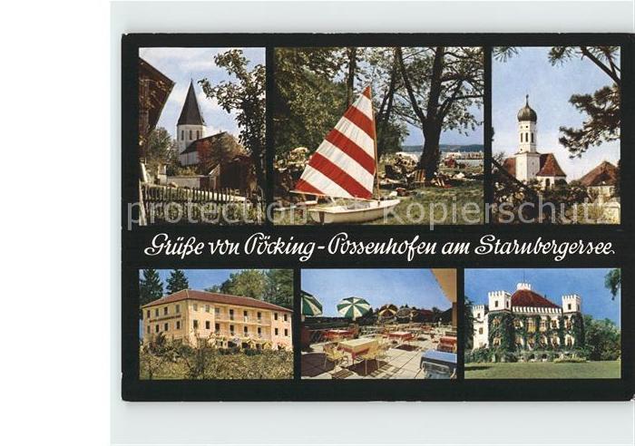 Possenhofen Starnberg Kirche Segelboot Hotel Terrasse Schloesschen