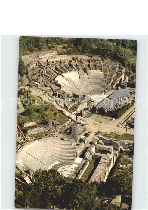 Lyon France Les Theatres Romains au plan l'Odeon Vue aerienne