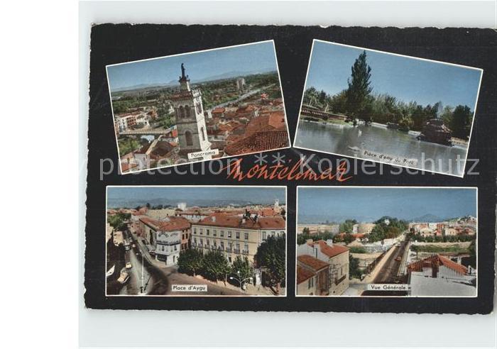 Montelimar Panorama Piece d eau du Parc Place d'Aygu Vue Generale