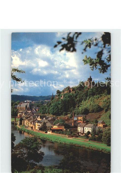Saarburg Saar Altstadtblick mit Feste Saarburg