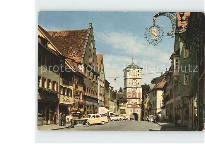 Wangen Allgaeu Herrenstrasse mit Ravensburger Tor