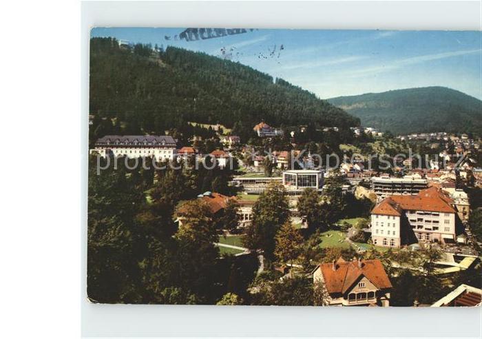 Wildbad Schwarzwald Stadtblick mit Sommerberg